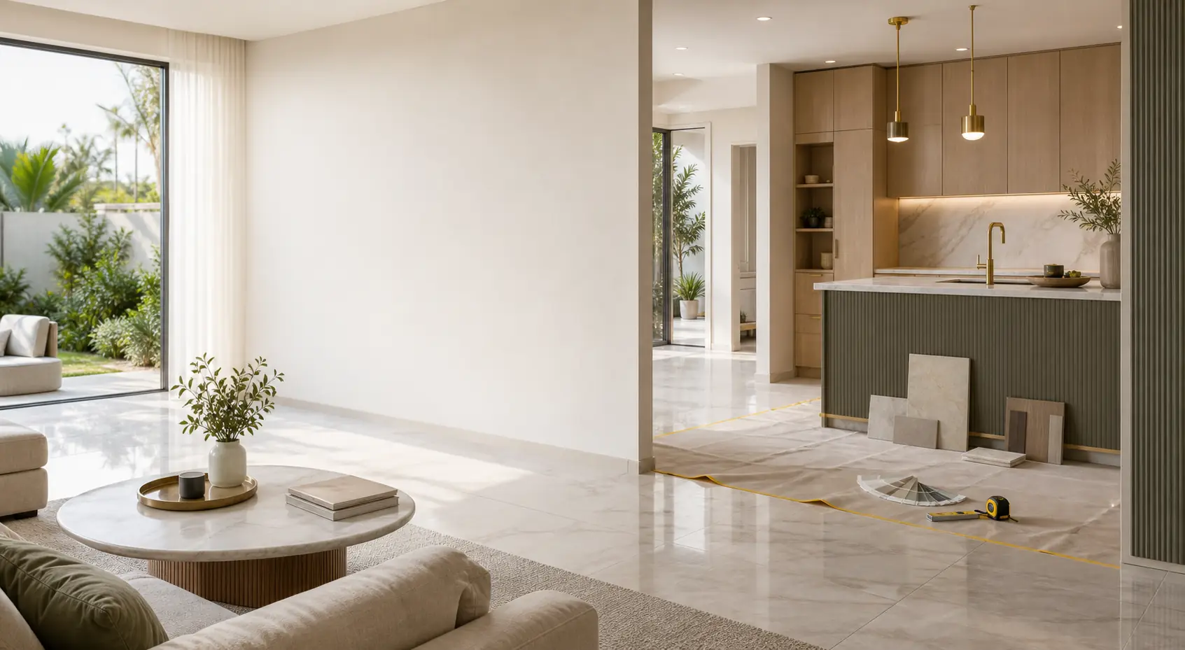 Contemporary Dubai home after a coordinated renovation