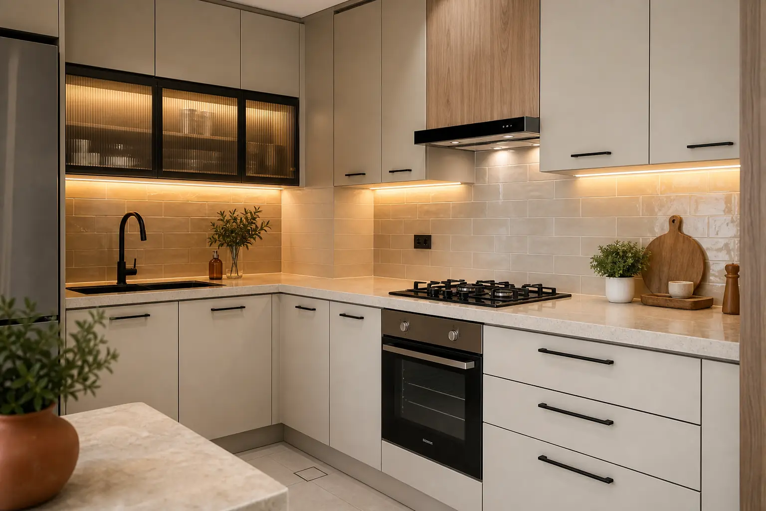 Dubai rental kitchen refreshed before tenant move-in